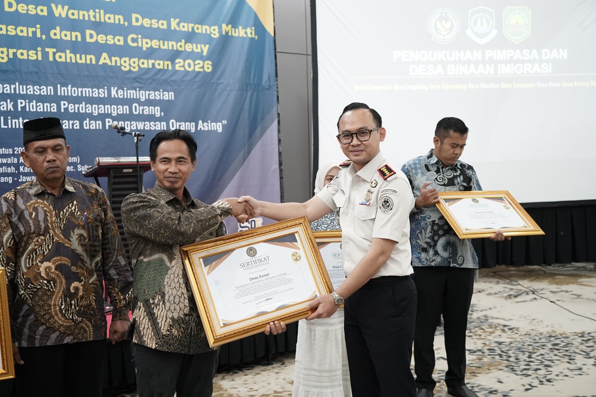 Tujuh Desa di Cipeundeuy Dikukuhkan sebagai Desa Binaan Imigrasi