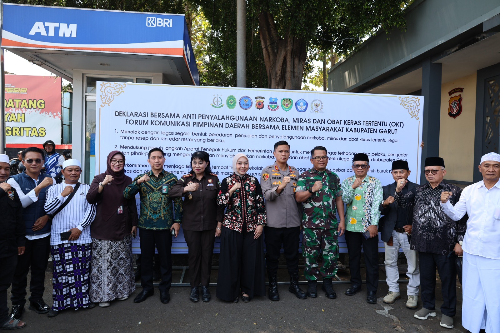 Dandim 0611/Garut Hadiri Deklarasi Bersama Lawan Narkoba