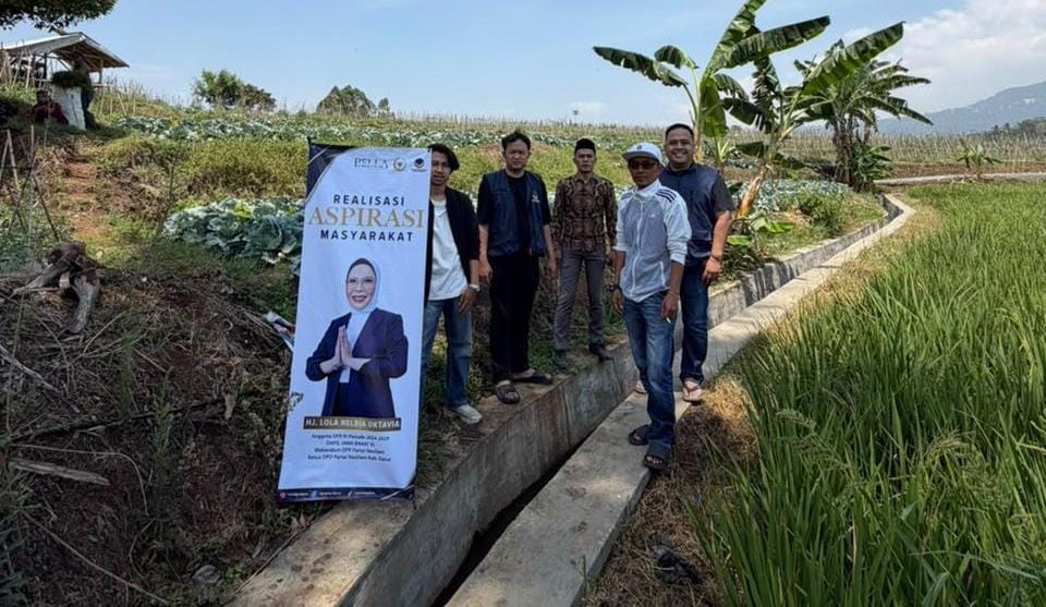 Irigasi Pertanian Jadi Prioritas, Lola Nelria Oktavia Dukung Poktan Baraya Tani di Garut 
