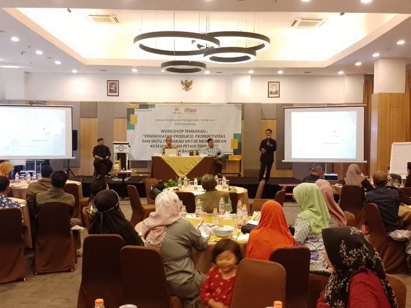 Dinas dan Ketahanan Pangan Dan Pertanian ((DKPP) Kota Bandung mengadakan Workshop Pembekalan edukasi tani bagi petani tembakau di Kota Bandung