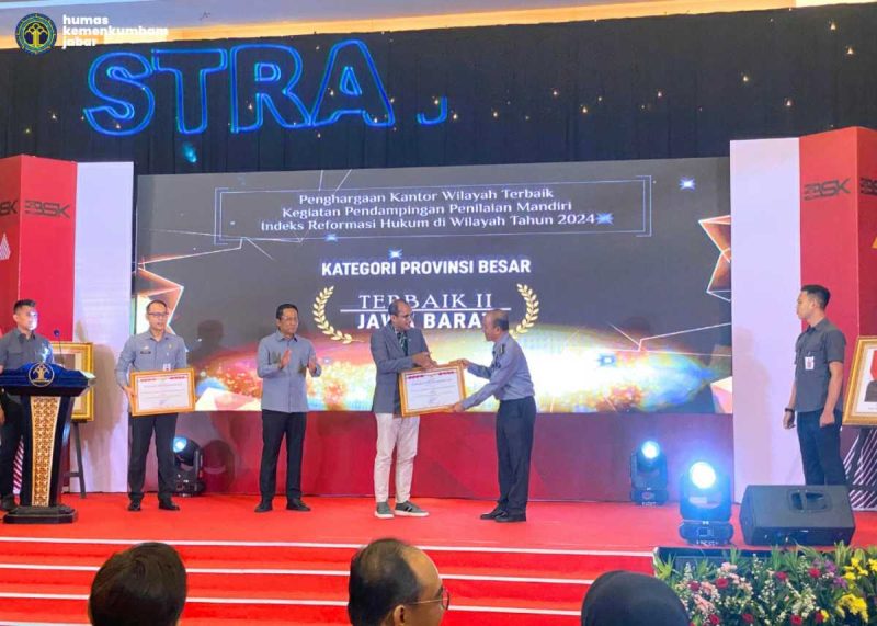 Kemenkumham Jabar meraih predikat Terbaik II dalam Program Pendampingan Penilaian Mandiri Indeks Reformasi Hukum (IRH) se-Indonesia