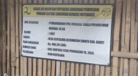 Pembangunan IPAL di Desa Kertajaya, Kecamatan Cibatu, Garut.