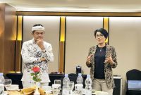 Gubernur Jawa Barat Kang Dedi Mulyadi saat bersama Ketua APINDO Jabar Ning Wahyu Astutik 