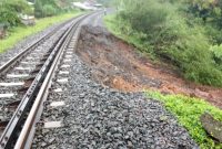 PT Kereta Api Indonesia (Persero) Daerah Operasi 2 Bandung menghentikan sementara perjalanan kereta api akibat adanya rintang jalan gogosan yang terjadi di petak jalan antara Stasiun Ciamis dan Stasiun Manonjaya.