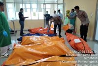 Korban ledakan amunisi di Cibalong Kabupaten Garut,Senin (12/05/2025).