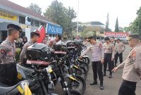 Kapolres Garut gelar pengecekan alut, alsus, dan almatsus tingkatkan kesiapsiagaan personel.