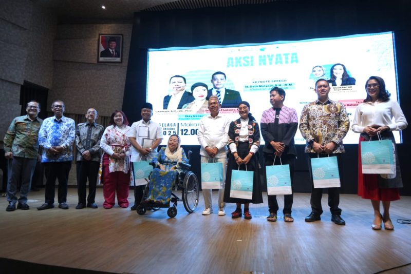 Gubernur Jawa Barat,Dedi Mulyadi menghadiri dialog Toleransi dan Perdamaian di Makara Art Center, Universitas Indonesia, Depok, Selasa (21/10/2025).