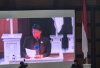 Fraksi PDI Perjuangan menyampaikan pandangan umum Rancangan Peraturan Daerah (Ranperda) tentang APBD Provinsi Jawa Barat Tahun Anggaran 2026 dalam rapat paripurna di Gedung DPRD Jabar, Kamis (13/11).