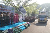 Kapolda Jawa Barat Irjen Pol. Dr. Rudi Setiawan, S.I.K., S.H., M.H lepas Bantuan Kemanusiaan untuk korban bencana Sumatera di Mapolda Jabar,Senin (1/12/1225).
