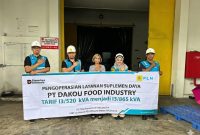 PLN dukung kelancaran industri pangan di bulan K3 Nasional, suplemen daya PT Dakou Food Industry Tuntas One Day Service.