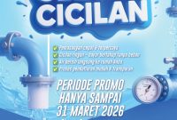 Perumda air minum Tirta Raharja luncurkan gebyar cicilan untuk pemasangan baru.