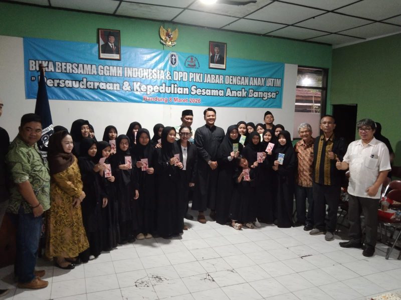 Dalam rangka bulan suci Ramadan,LSM Gerakan Ganyang Mafia Hukum (GGMH) Indonesia dan DPD Persatuan Intelegensia Kristen Indonesia (PIKI) Jawa barat memberikan santunan bagi anak-anak yatim dan buka puasa bersama di aula Pepabri,jalan Sukabumi,Kota Bandung,pada Minggu ( 8/02/2026).