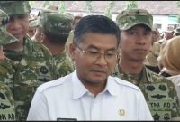 Wakil Gubernur Jawa Barat,Erwan saat menghadiri pembukaan Kegiatan Siliwangi Santri Camp (SSC) Jabar - Banten, Jumat (17/4/2026).