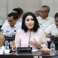 Ketua APINDO Jabar Ning Wahyu saat Rapat Koordinasi Pembahasan Luasan 87% Lahan Baku Sawah (LBS) Menjadi Lahan Pertanian Pangan Berkelanjutan (LP2B), pada Rabu, 29 April 2026
