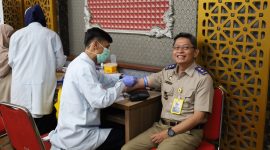Kantor Pertanahan Kota Bandung menggelar kegiatan Medical Check Up (MCU) bagi seluruh pegawai, bekerja sama dengan Kimia Farma.