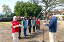 Palang Merah Indonesia (PMI) Kabupaten Garut menggelar pelatihan dan pelantikan gabungan Palang Merah Remaja (PMR) se-Garut Utara di Alun-alun Limbangan, Kabupaten Garut, Sabtu (9/5/2026).