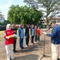 Palang Merah Indonesia (PMI) Kabupaten Garut menggelar pelatihan dan pelantikan gabungan Palang Merah Remaja (PMR) se-Garut Utara di Alun-alun Limbangan, Kabupaten Garut, Sabtu (9/5/2026).